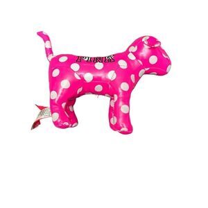 Victoria's Secret PINK Mini Dog Plush Toy Pink Polka Dot Limited Edition
